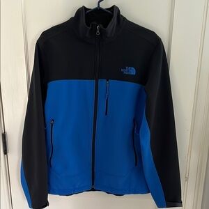 The North Face Black and Blue Performance Jacket with Stand-Up Collar